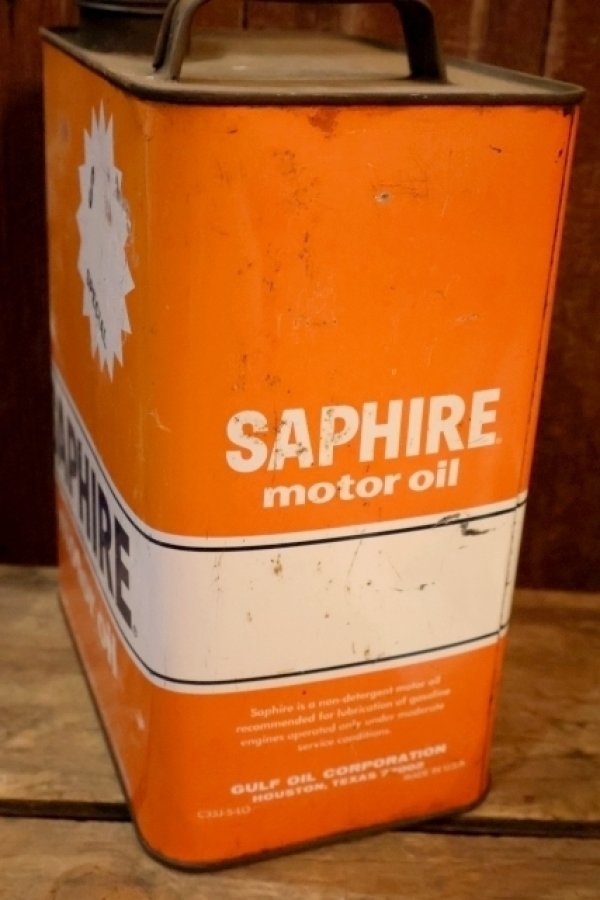画像5: dp-250618-28 GULF OIL CORPORATION 2 U.S.GALLONS SAPHIRE MOTOR OIL CAN