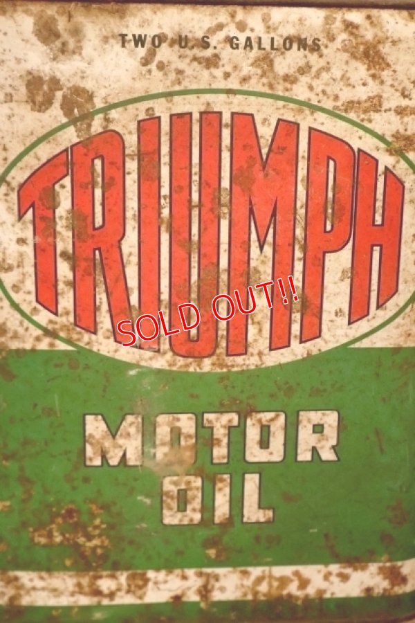 画像2: dp-250618-83 TRIUMPH 2 U.S.GALLONS MOTOR OIL CAN