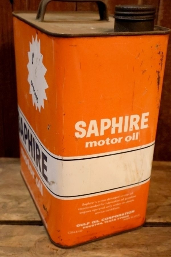 画像6: dp-250618-28 GULF OIL CORPORATION 2 U.S.GALLONS SAPHIRE MOTOR OIL CAN
