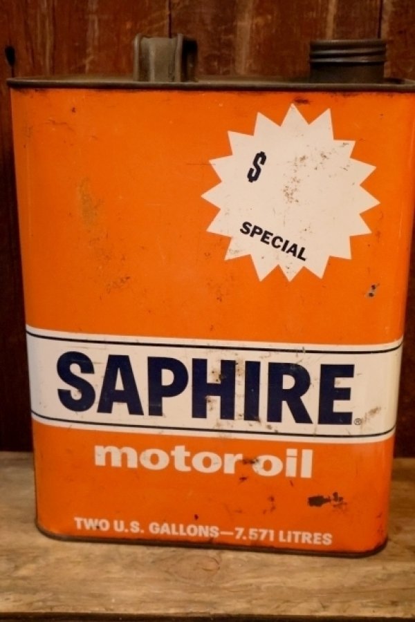 画像3: dp-250618-28 GULF OIL CORPORATION 2 U.S.GALLONS SAPHIRE MOTOR OIL CAN