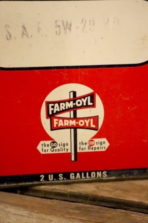 画像2: dp-250618-28 THE FARM-OYL COMPANY 2 U.S.GALLONS MOTOR OIL CAN