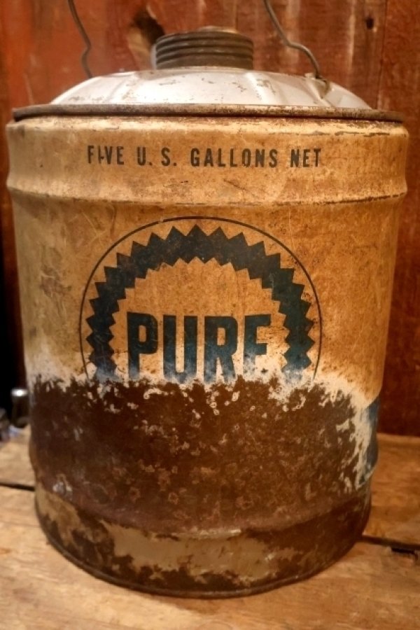 画像3: dp-250618-50 THE PURE OIL COMPANY 1960's 5 U.S. GALLONS MOTOR OIL CAN