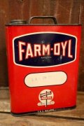 dp-250618-28 THE FARM-OYL COMPANY 2 U.S.GALLONS MOTOR OIL CAN