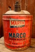 dp-250618-61 MARTIN MARCO 1960's 5 U.S. GALLONS PREMIUM MOTOR OIL CAN