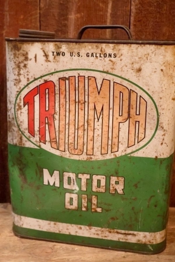 画像3: dp-250618-83 TRIUMPH 2 U.S.GALLONS MOTOR OIL CAN