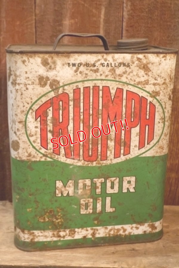 画像1: dp-250618-83 TRIUMPH 2 U.S.GALLONS MOTOR OIL CAN
