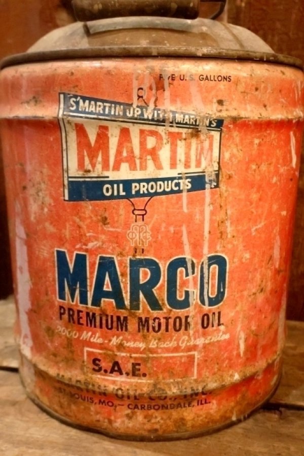 画像3: dp-250618-61 MARTIN MARCO 1960's 5 U.S. GALLONS PREMIUM MOTOR OIL CAN