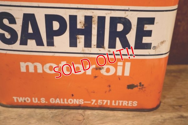 画像4: dp-250618-28 GULF OIL CORPORATION 2 U.S.GALLONS SAPHIRE MOTOR OIL CAN