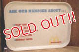 ct-250802-38 McDonald's 1970's Fiberglass Serving Tray