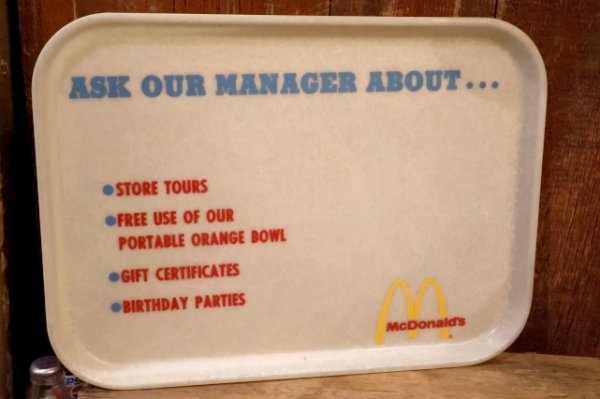 画像1: ct-250802-38 McDonald's 1970's Fiberglass Serving Tray