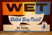 dp-250802-35 Dutch Boy Paint 1950's "WET" Paper Sign (C)