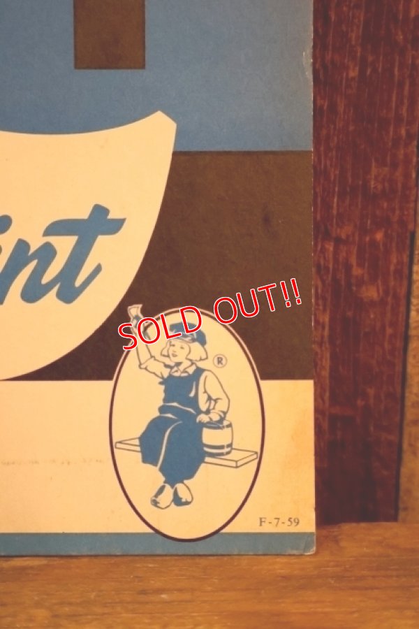 画像2: dp-250802-37 Dutch Boy Paint 1950's "WET" Paper Sign