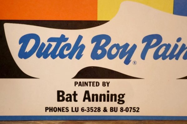 画像3: dp-250802-34 Dutch Boy Paint 1950's "WET" Paper Sign (B)