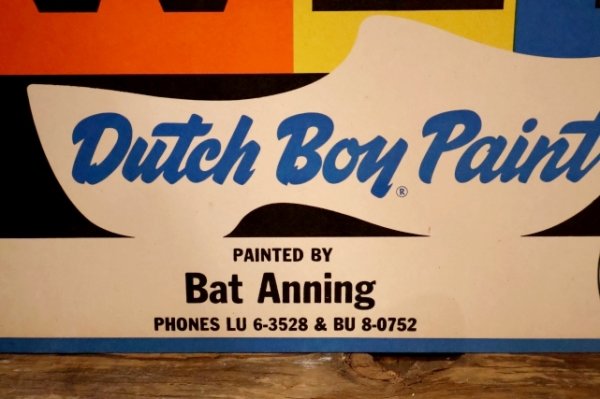 画像3: dp-250802-35 Dutch Boy Paint 1950's "WET" Paper Sign (C)