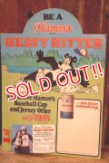 ct-250802-23 Hamm' Beer 1980's "HEAVY HITTER" Advertising Cardboard Sign