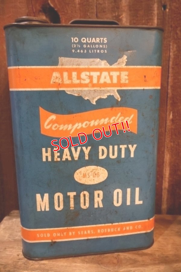 画像1: dp-250618-28 ALLSTATE HEAVY DUTY 10 QUARTS MOTOR OIL CAN