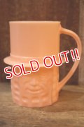 ct-240301-17 PLANTERS / MR.PEANUT 1950's Plastic Mug (Pink)