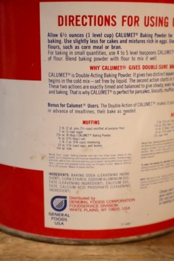 画像3: dp-250807-03 CALUMET BAKING POWDER 1980's 5LB. CAN