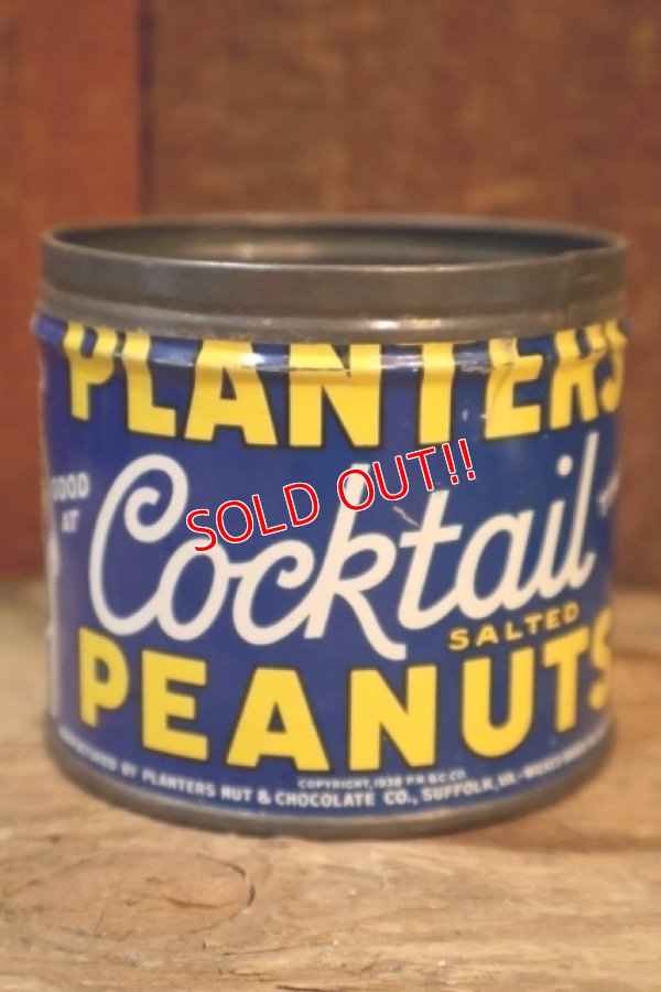画像2: ct-250803-07 PLANTERS / MR.PEANUT 1950's Cocktail SALTED PEANUT Tin Can