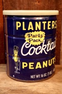 ct-250804-02 PLANTERS / MR.PEANUT 1980's〜 Party Pack Cocktail Peanuts Tin Can