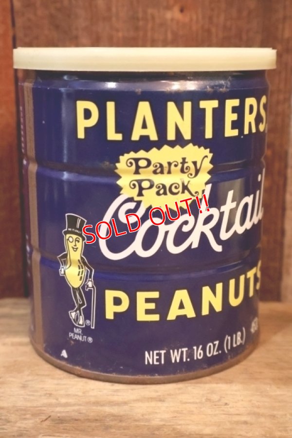 画像1: ct-250804-02 PLANTERS / MR.PEANUT 1980's〜 Party Pack Cocktail Peanuts Tin Can
