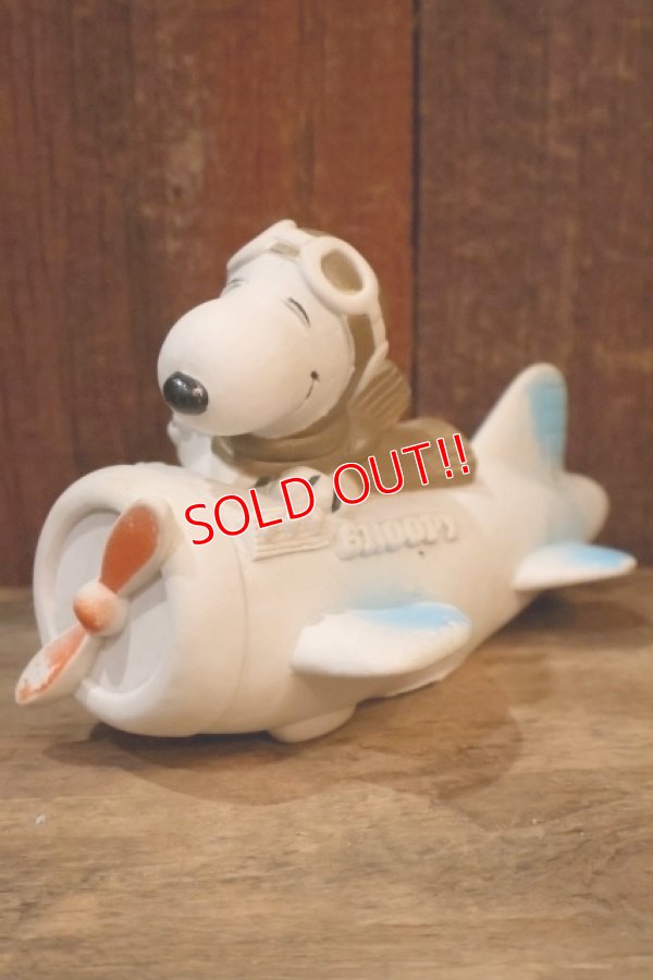 画像1: ct-250802-12 Snoopy Flying Ace / Danara 1970's- early 1980’s Airplane Squeaky Toy