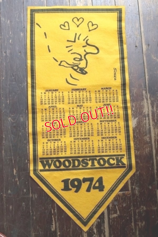 画像1: ct-250807-01 Woodstock / Felt Banner 1974 Calendar