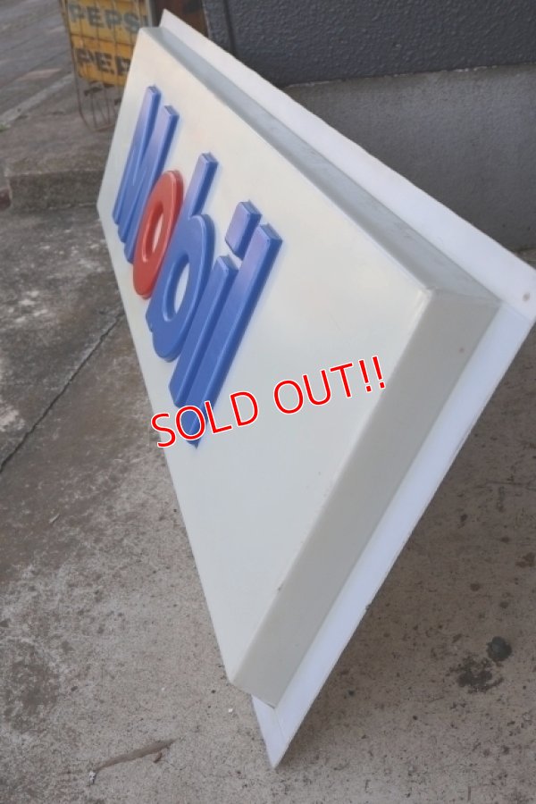 画像7: dp-250618-08 【※店頭ピックのみ】Mobil 1990's Embossed Gas Station Sign