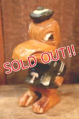 ct-250901-03 Tulane University / ANRI 1950's Hand Carved Wood Mascot "Riptide"