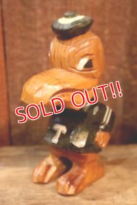 ct-250901-03 Tulane University / ANRI 1950's Hand Carved Wood Mascot "Riptide"