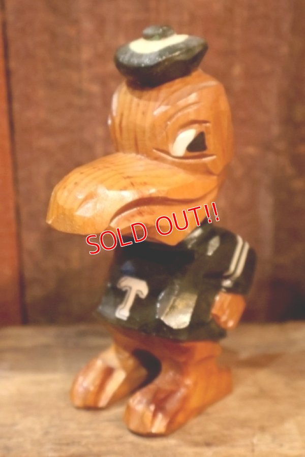画像1: ct-250901-03 Tulane University / ANRI 1950's Hand Carved Wood Mascot "Riptide"