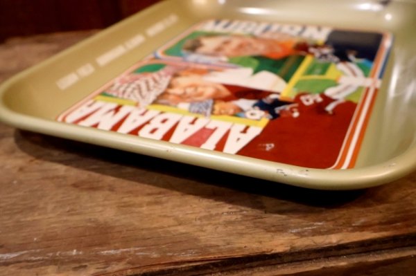 画像7: ck-045 ALABAMA & AUBURN UNIVERSITY / Coca-Cola 1975 Tin Serving Tray