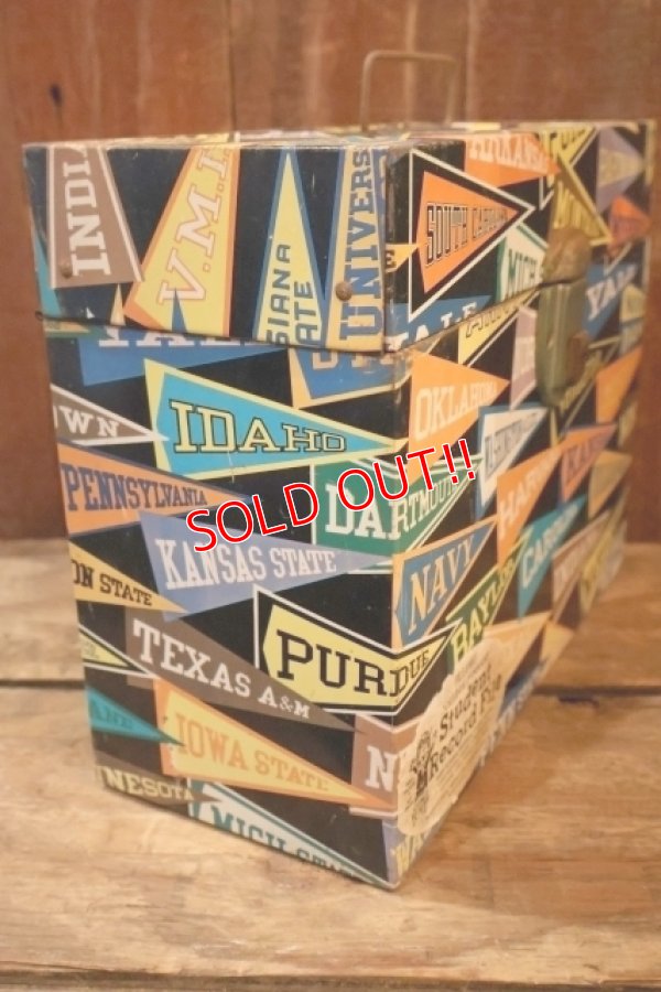 画像5: dp-250804-09 1950's-1960's College Pennant Student Record File Box