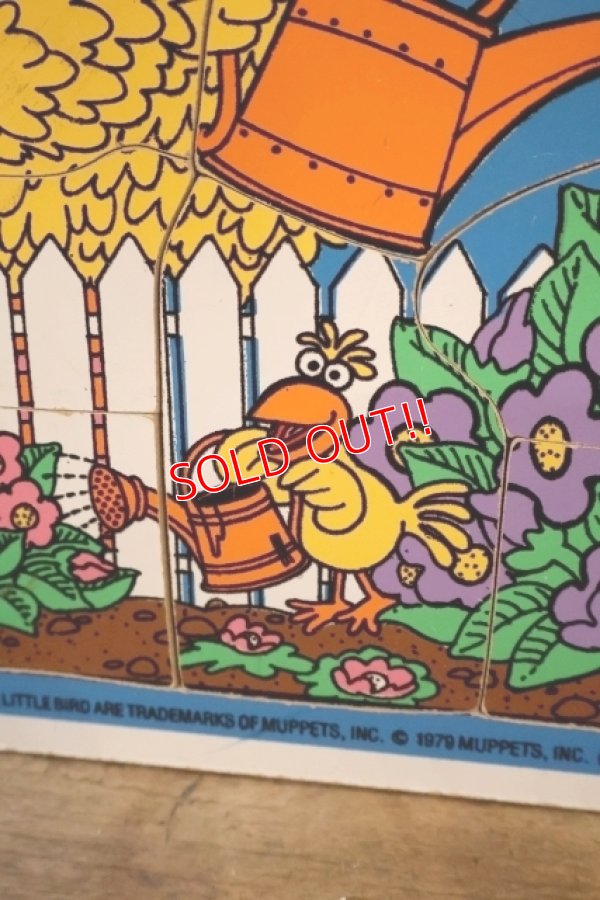 画像3: ct-250802-30 Big Bird & Little Bird / Playskool 1970's Wood Frame Tray Puzzle