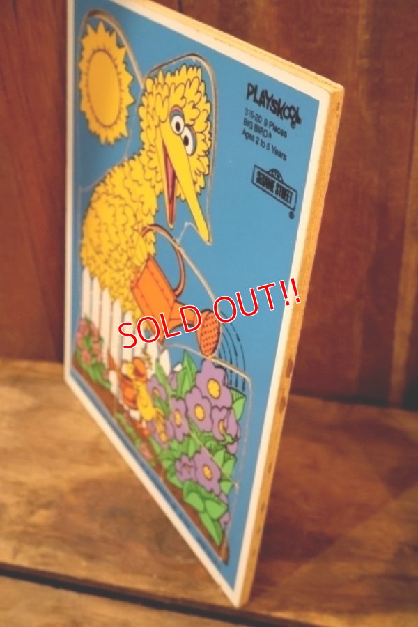 画像5: ct-250802-30 Big Bird & Little Bird / Playskool 1970's Wood Frame Tray Puzzle