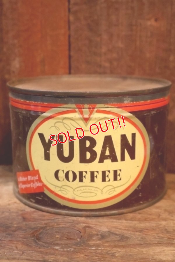 画像1: dp-241106-44 YUBAN COFFEE VINTAGE TIN CAN
