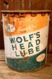 画像1: nt-250618-54 WOLF'S HEAD LUBE 1970's 5 U.S. GALLONS OIL CAN (1)