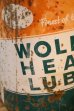 画像2: nt-250618-54 WOLF'S HEAD LUBE 1970's 5 U.S. GALLONS OIL CAN (2)