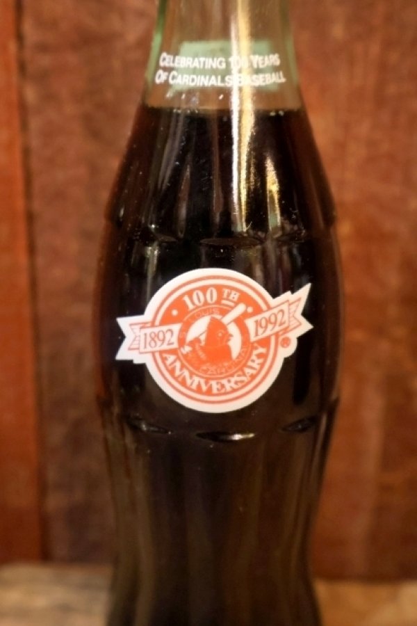 画像2: ck-049 St. Louis Cardinals 1992 100th Anniversary / Coca-Cola CLASSIC 8 FL. OZ. BOTTLE