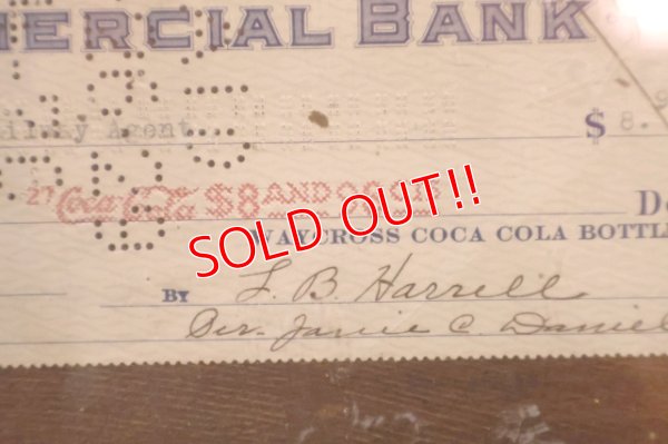 画像4: dk-093 Coca-Cola 1929 Commercial Bank Check