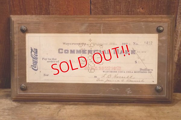 画像1: dk-093 Coca-Cola 1929 Commercial Bank Check