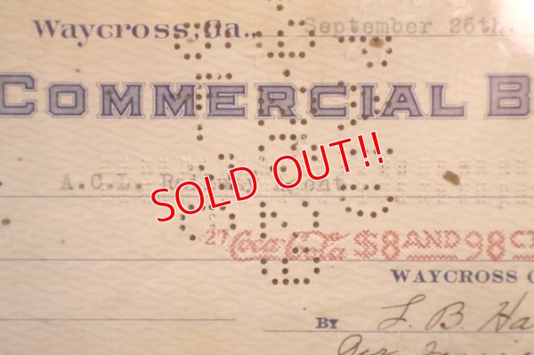 画像5: dk-093 Coca-Cola 1929 Commercial Bank Check