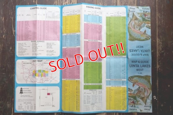 画像4: dp-250728-05 UINTA LAKES WEST 1969 MAP & GUIDE