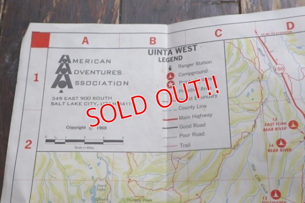 画像11: dp-250728-05 UINTA LAKES WEST 1969 MAP & GUIDE