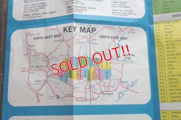 画像6: dp-250728-05 UINTA LAKES EAST 1969 MAP & GUIDE