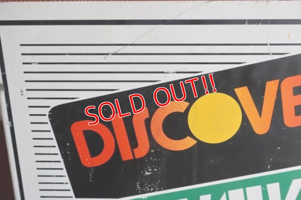 画像8: dp-250205-36 DISCOVER・VISA ・Master Card 1990's W-sided Metal Sign