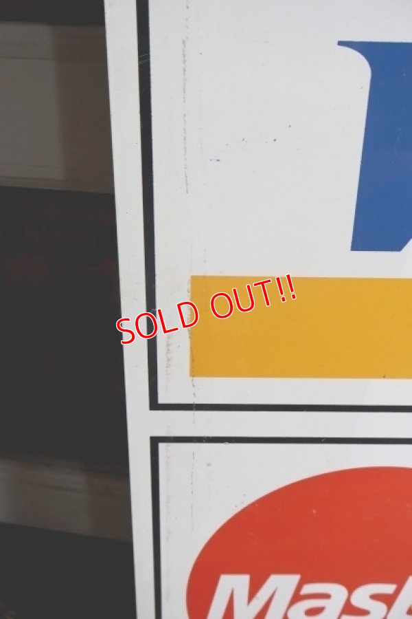 画像4: dp-250205-36 DISCOVER・VISA ・Master Card 1990's W-sided Metal Sign