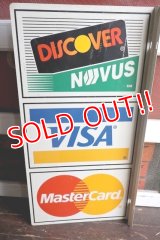 dp-250205-36 DISCOVER・VISA ・Master Card 1990's W-sided Metal Sign
