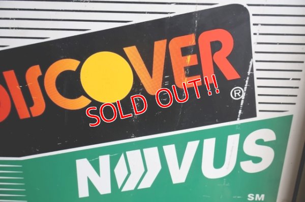 画像2: dp-250205-36 DISCOVER・VISA ・Master Card 1990's W-sided Metal Sign