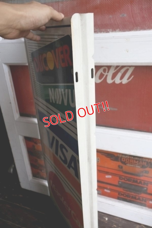 画像12: dp-250205-36 DISCOVER・VISA ・Master Card 1990's W-sided Metal Sign